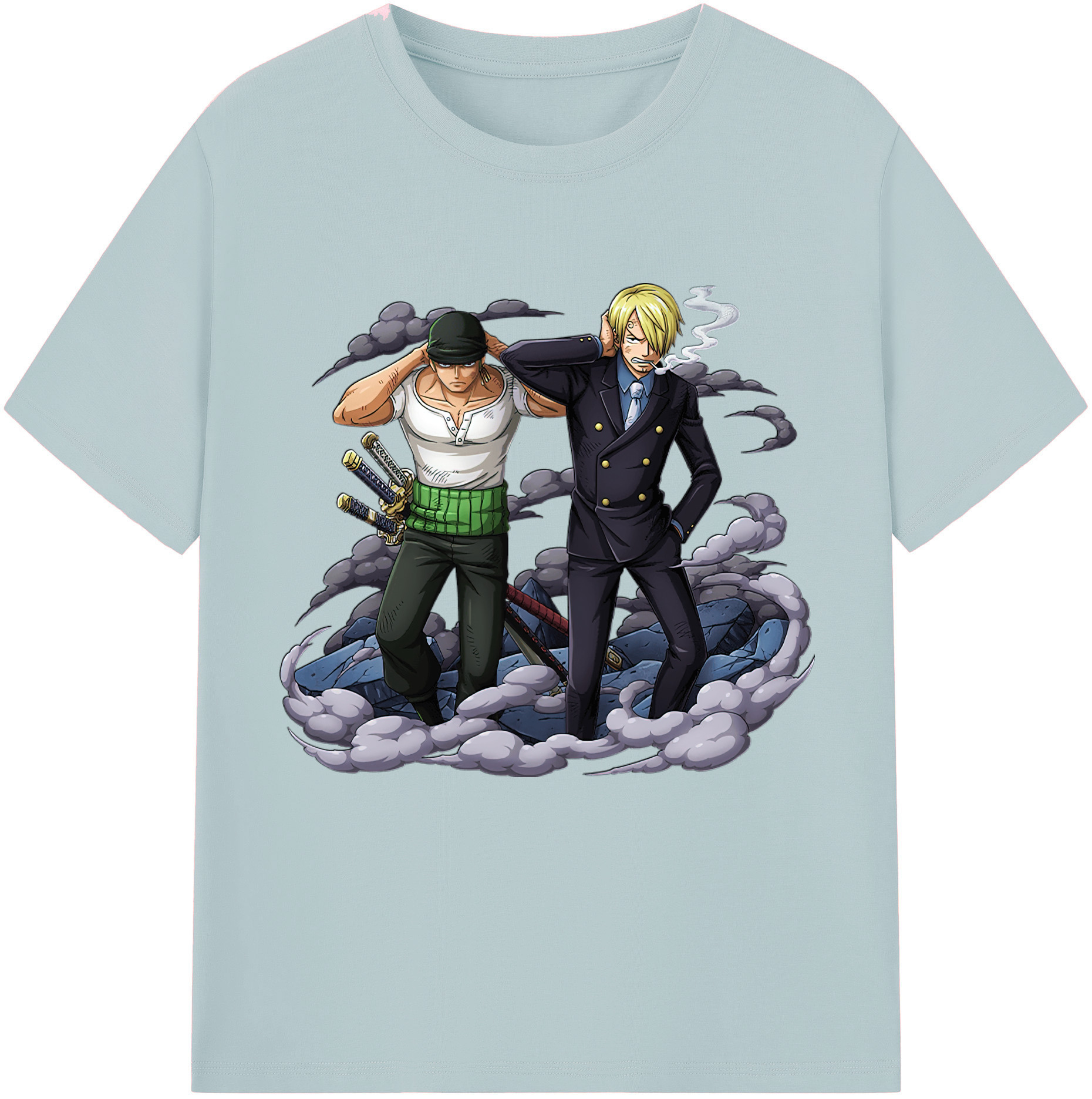 ワンピース サンジ ONE PIECE Sanji 綿100％半袖Tシャツ（フロントプリント）